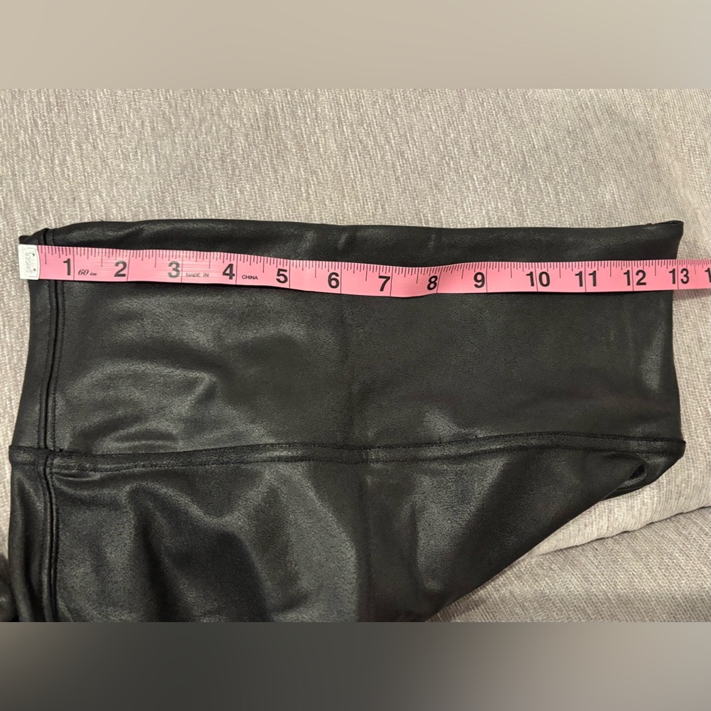SPANX Black Faux Leather Leggings-size medium - Picture 10 of 16